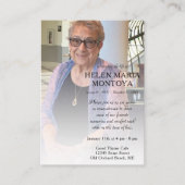 側面写真記離れ念カード 名刺 (正面)