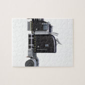 側面図の完全なライトが付いている半黒のトラック ジグソーパズル (横)