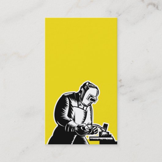 側面図のbusinesscardを溶接する溶接工 名刺 (正面)