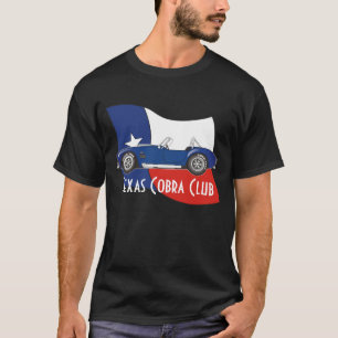 側面図、旗を持つテキサス州のコブラクラブ Tシャツ