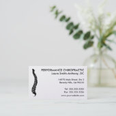 側面脊柱のカイロプラクティックの名刺 名刺 (スタンド正面)