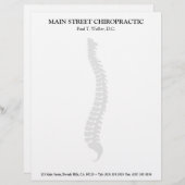 側面脊柱のカイロプラクティックレターヘッド レターヘッド (正面/裏面)