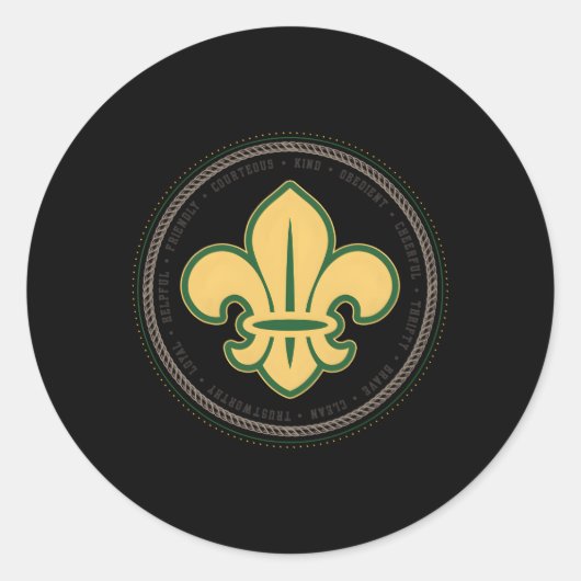 偵察の宣誓と偵察のメンバーと ラウンドシール (正面)