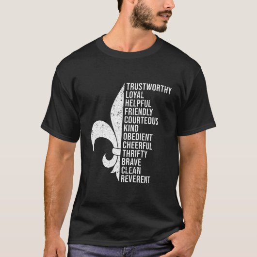 偵察の宣誓と偵察のメンバーと Tシャツ (正面)