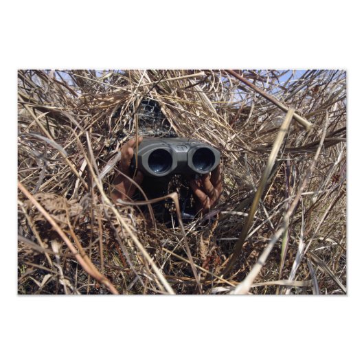 偵察の観察者は観察技術を実践する フォトプリント (正面)