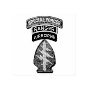 偵察特殊部隊の緑色のベレー帽SF SFG SOF LRRPS ラバースタンプ