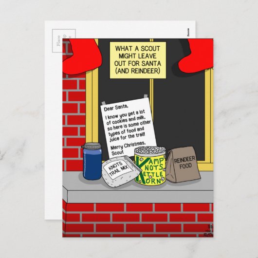 偵察者のサンタの御馳走 シーズンポストカード (正面/裏面)