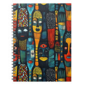 偶像を持つアフリカの部族パターン。 ノートブック (正面)