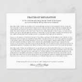 「偶像崇拝」法のカトリック祈りの言葉 (裏面)