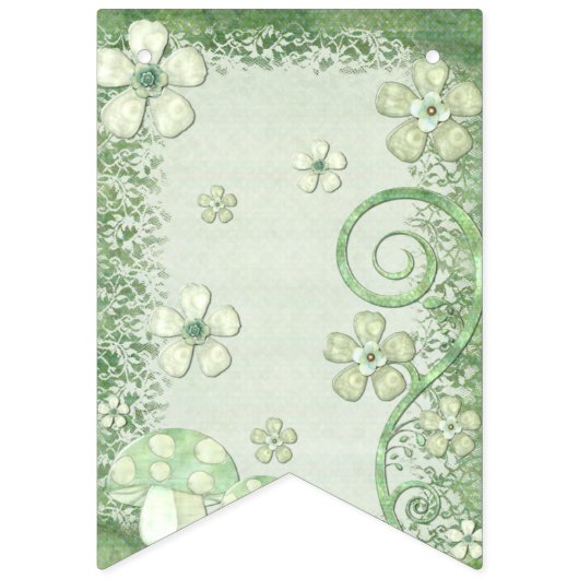 偶然お洒落ミックスメディア女の子だ バンティングフラッグ (第2の旗)