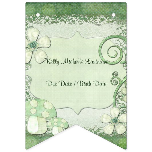 偶然お洒落ミックスメディア女の子だ バンティングフラッグ (第1の旗)