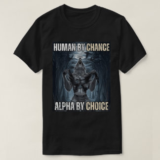 偶然に人間になったアルファウルフのミーム Tシャツ