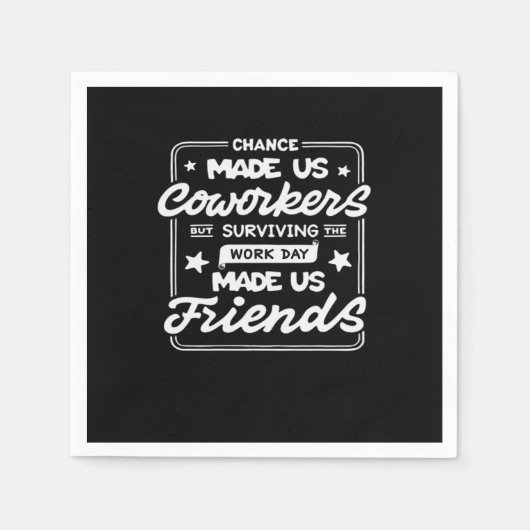 偶然に我々の同僚がクラシック スタンダードカクテルナプキン (正面)