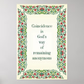 偶然の一致は神の無名の道である ポスター (正面)