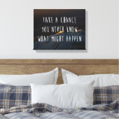 偶然の引用文をすやる気を起こさせるる キャンバスプリント (インサイチュ (寝室))