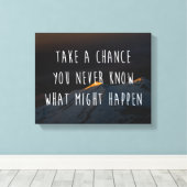 偶然の引用文をすやる気を起こさせるる キャンバスプリント (インサイチュ (ウッドフロア))