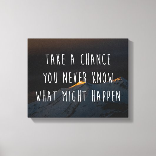 偶然の引用文をすやる気を起こさせるる キャンバスプリント (正面)