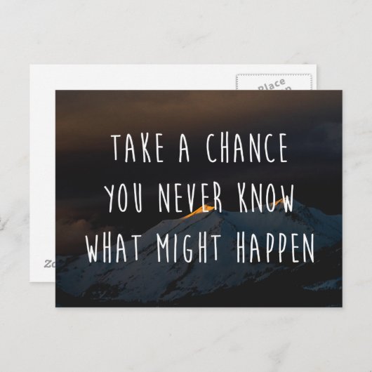 偶然の引用文をすやる気を起こさせるる ポストカード (正面/裏面)