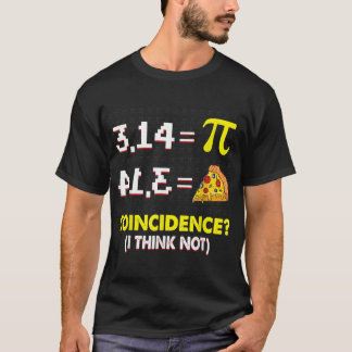 偶然の私考えは数学ポー幸せパイ日の数学 Tシャツ