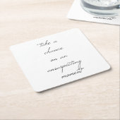 偶然の紙 スクエアペーパーコースター (アングル)