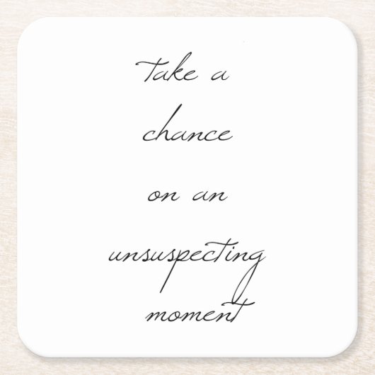 偶然の紙 スクエアペーパーコースター (正面)