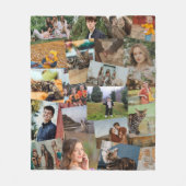 偶然の重なり合う写真コラージュテンプレート フリースブランケット (正面)