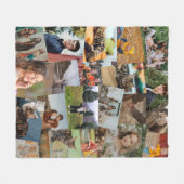 偶然の重なり合う写真コラージュテンプレート フリースブランケット (正面(横))
