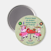 偶然は私たち姉妹を作り、ハートは私たちを友達にした マグネット (正面/裏面)