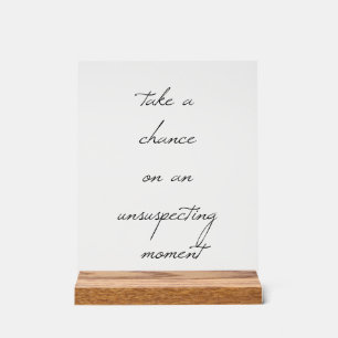 偶然アクリルのサインを受ける アクリルサイン