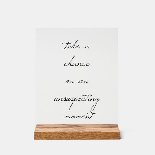 偶然アクリルのサインを受ける アクリルサイン (正面)