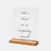 偶然アクリルのサインを受ける アクリルサイン (傾斜)