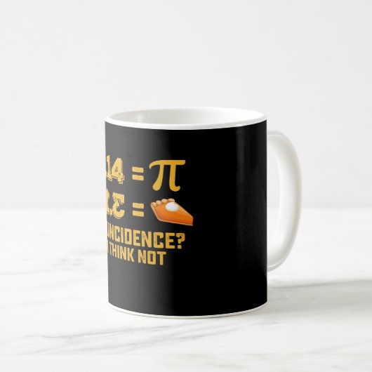 偶然考え一致I Not Pie Pi Day Math コーヒーマグカップ (正面右)