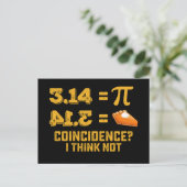偶然考え一致I Not Pie Pi Day Math ポストカード (スタンド正面)