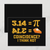 偶然考え一致I Not Pie Pi Day Math ポストカード (正面/裏面)
