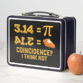偶然考え一致I Not Pie Pi Day Math メタルランチボックス (インサイチュ)