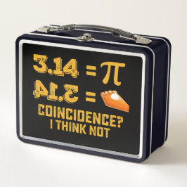 偶然考え一致I Not Pie Pi Day Math メタルランチボックス