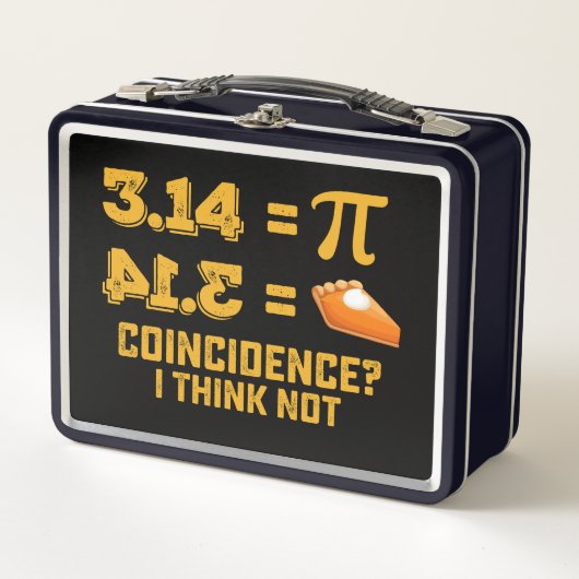 偶然考え一致I Not Pie Pi Day Math メタルランチボックス (正面)