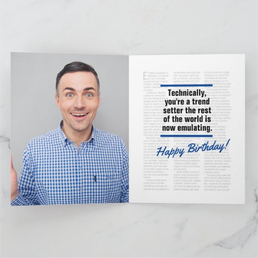 偽おもしろいのGeeksWorld Magazineあなたの写真を追加 カード (内部)