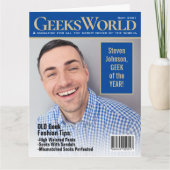 偽おもしろいのGeeksWorld Magazineあなたの写真を追加 カード (正面)