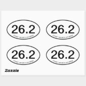 偽おもしろい26.2マラソンステッカー 楕円形シール (シート)