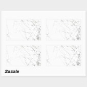 偽のひび割れたスクリーンステッカーいたずら 長方形シール (シート)