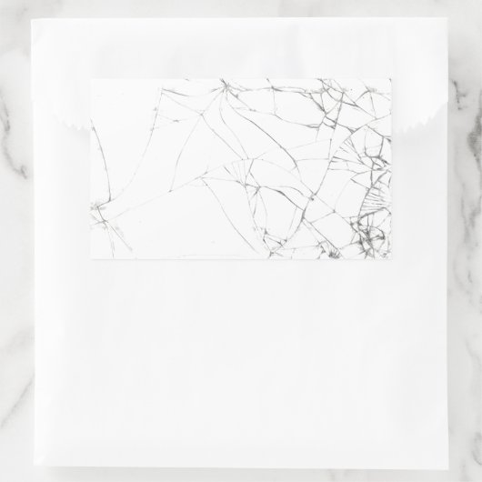 偽のひび割れたスクリーンステッカーいたずら 長方形シール (バッグ)