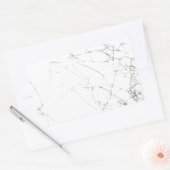 偽のひび割れたスクリーンステッカーいたずら 長方形シール (封筒)