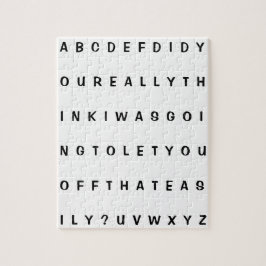 偽のアルファベットイライラするジョーク ジグソーパズル