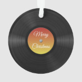 偽のカスタムビニールレコードクリスマスアルバム オーナメント (裏面)
