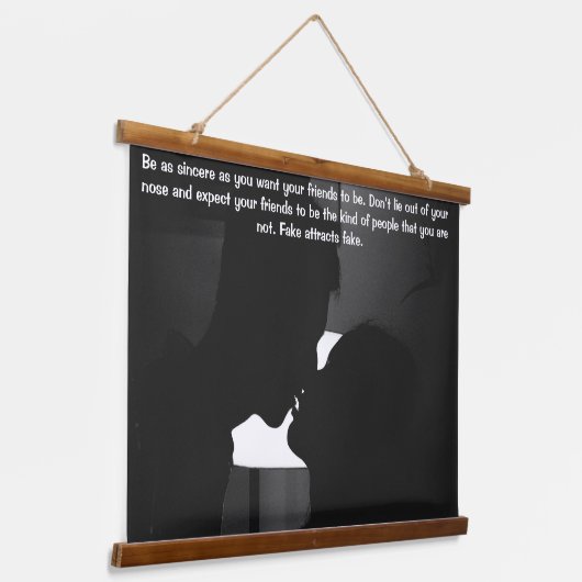 偽のカップルを暗いジェスチャーで引き付ける 吊り下げ型タペストリー (傾斜あり)