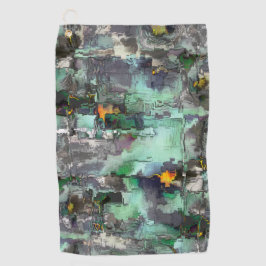 偽のカラフル岩の前支配ミントグリーン灰色 ゴルフタオル