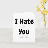 偽のカードおもしろいメッセージが嫌い カード (黄色い花)