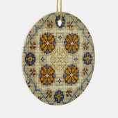 偽のクロスステッチ刺繍クリスマスオーナメント セラミックオーナメント (右)