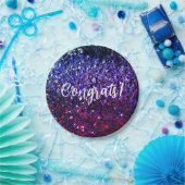 偽のグリッターとお祝い ペーパープレート (パーティー)